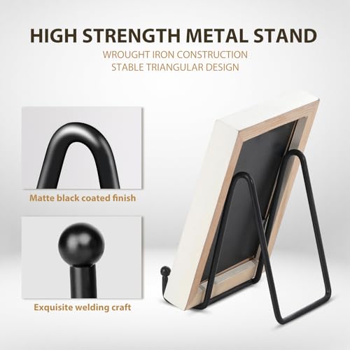 LIONWEI LIONWELI Plate Display Stand Easel Holders - 4.5" Tabletop Metal Stands for Decorative Plates, Photos & Picture Frames - Black, 4-Pack - size: 4.5 inch (4 pieces)