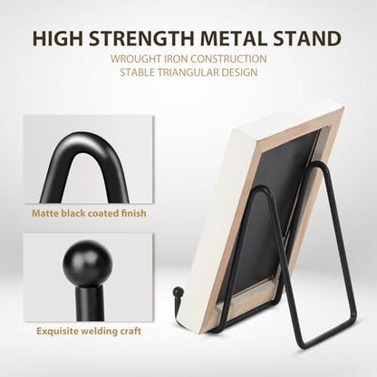 LIONWEI LIONWELI Plate Display Stand Easel Holders - 4.5" Tabletop Metal Stands for Decorative Plates, Photos & Picture Frames - Black, 4-Pack - size: 4.5 inch (4 pieces)