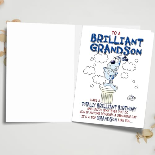 Grandson Birthday Card, Happy Birthday Card for Grandson - color: BK-126