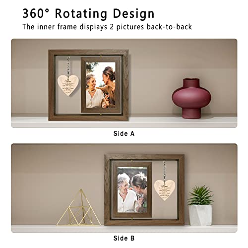 EYITUPC Rotating Mom Memorial Wood Frame Loss of Mother Sympathy Gift - color: Mom