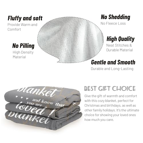Get Well Soon Gifts, Inspirational Gifts for Her Him, Cancer Care Gifts for Women or Men, Encouragement Healing/After Surgery/Thinking of You Gifts, Hug Blanket 60"x50"(Grey)… - color: Grey