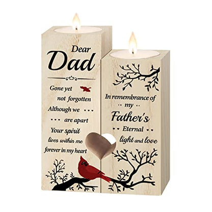 SteadStyle Memorial Gifts for Loss of Dad, Memorial Cardinal Candlestick - style: Dad