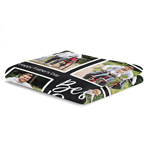 inkArts Custom Photo Blanket, Personalized Gift for Dad from Daughter or Son - color: 8 Photo-1