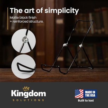 KINGDOM SOLUTIONS - 8.5" Black Metal Display Stand Made in USA - 2 Pack - color: Black Adjustable, size: 8.5" (2-pack)