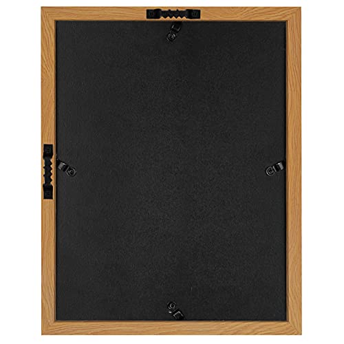 Americanflat 11x14 Shadow Box Frame with Shatter-Resistant Glass - Silhouette Collection - Large Shadow Box Display Case for Tabletop and Wall Display - Dark Oak with Soft Felt Back | Shatter-resistant glass, 1.5 inch interior depth, hangs vertical or hor