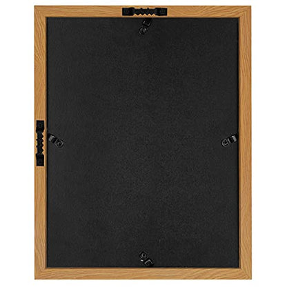 Americanflat 11x14 Shadow Box Frame with Shatter-Resistant Glass - Silhouette Collection - Large Shadow Box Display Case for Tabletop and Wall Display - Dark Oak with Soft Felt Back | Shatter-resistant glass, 1.5 inch interior depth, hangs vertical or hor