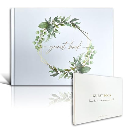 Mr&MrsGifts Elegant Wedding Guest Book Hard Cover Guest Sign in Book,GD | Guest Book Wedding Reception,Bridal Shower Gifts,Wedding Gifts - color: Garland