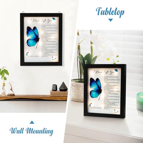 Memorial Gifts LED Shadow Box Sympathy Condolences Grief Butterfly Wings - size: Butterfly Wings
