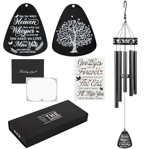 The Wind Chime CO Family Love Memorial Wind Chimes, Sympathy Wind Chimes Gift for The Loss of A Loved one, Home Decor Outdoor Garden, Soothing Melodic Tones.