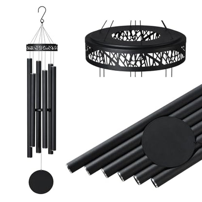 Suntimber 48" Large Wind Chimes for Outside Deep Tone, 6 Heavy Tubed Tubes | Memorial Sympathy Gifts for loss of loved one, Wind Chimes Outdoor Clearance for Garden,Yard,Patio and Lawn - size: 48" Large