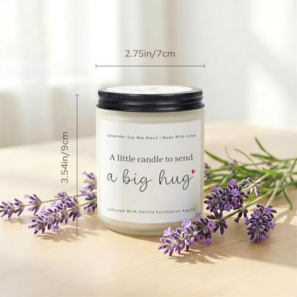 Thinking of You Gifts for Women, Big Hug Candle Get Well Candle | Sympathy, Cheer Up, Comfort Gifts, Feel Better Inspirational Gift, Send A Big Hug Candle 7Oz Lavender Scented Candle - color: Big Hug Candle