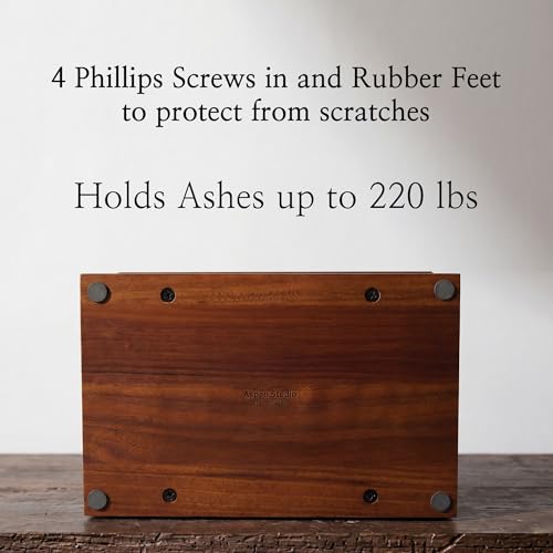Aspen Studio AspenStudio Cross Walnut Wooden Urn for Cremation Human Ash Handcrafted Solid Wood Urn Up to 200lbs for Adult