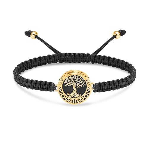 Imrsanl Tree of Life Urn Bracelet for Ashes for Women Men - color: Gold