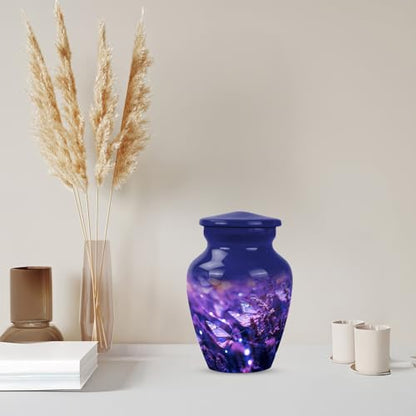 Purple Butterfly Urns for Human Ashes Adult Man & Women, Small Keepsake Urn for Human Ashes Adult Male, Mini Cremation Urns 3Inch - color: Purple Butterfly Urn
