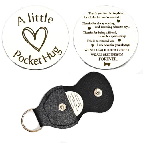 RFTWXHPN Pocket Hug Token Gift Keychain Christmas Birthday Gifts Long Distance Relationship Hug Tokens Keepsake Pocket Hugs - color: Thank You for the Laughter