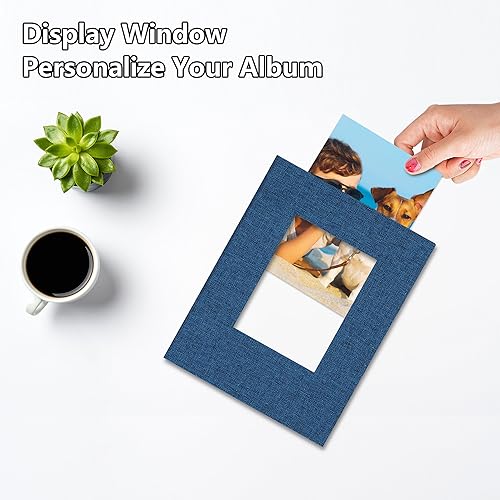 Photo Album 4x6 52 Pockets Photo Albums with Linen Cover Picture Albums for Family, Wedding, Baby, Photo Book Holds Vertical Pictures Blue - color: Blue, size: 52 Pockets