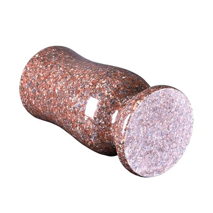 Granite Memorial Cemetery Vase, 10" Height | Grave Decoration, Headstone Flower Holder, Drain Hole