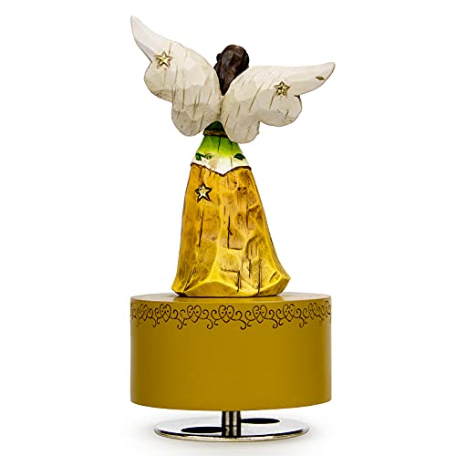 Music Box, Guardian Angel Musical Box Figurine Holding Heart, Sculpted Hand-Painted Music Boxes Figures Wind Up Angel Musical Boxes for Women Girls in Christmas Birthday Anniversary - color: Angel Figurines Heart