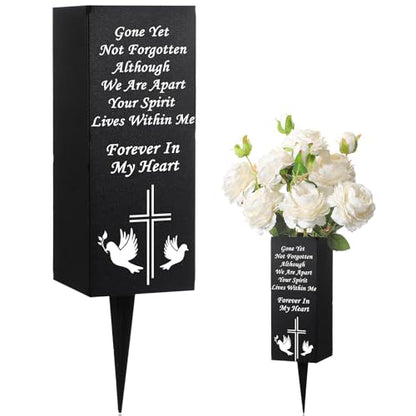 Geosar Cemetery Vases for Grave, Forever in My Heart - style: Forever In My Heart
