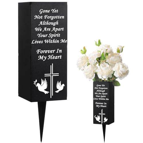 Geosar Cemetery Vases for Grave, Forever in My Heart - style: Forever In My Heart