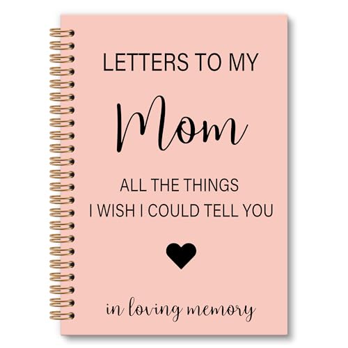 Memorial Gifts for Loss of Mom Grief Notebook Journal, Letters to My Mom in Heaven Journal, Sympathy Notebooks Gifts for Loss of Mom Women, In Loving Memory Sympathy Gifts, 6x8.2In（Pink） - color: letters mom