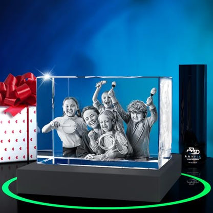 ArtPix 3D Premium Crystal Photo, Personalized Gifts for Women, Wife, Mom, Her, Him, Men, Great Customized Gift With Your Own Photo - Anniversary, Wedding, Birthday - color: Landscape, size: XXL Premium