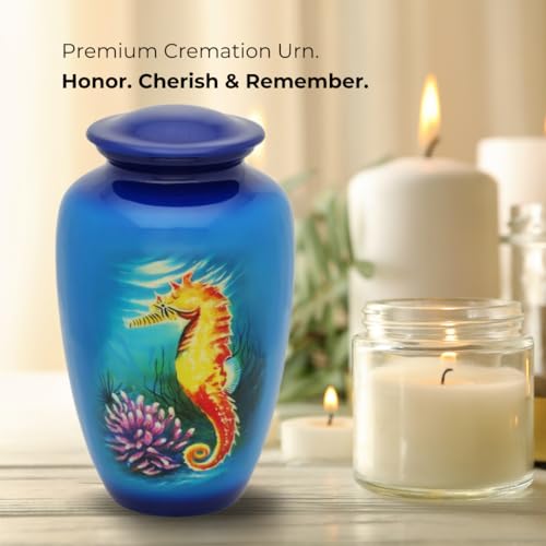 Seahorse Adult Cremation Urn