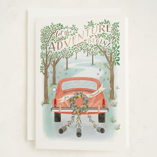 Minted | Wedding & Bridal Shower Card, 5x7 w/Envelope | Lovers' Lane - color: Lovers' Lane