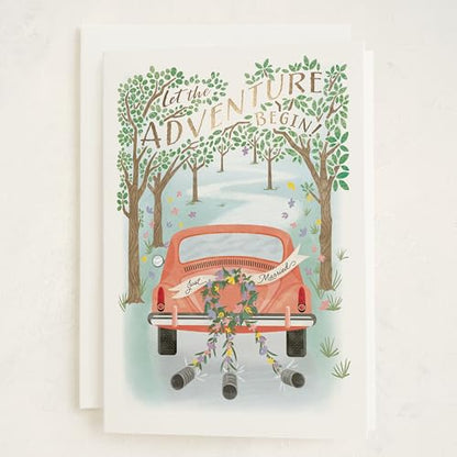 Minted | Wedding & Bridal Shower Card, 5x7 w/Envelope | Lovers' Lane - color: Lovers' Lane