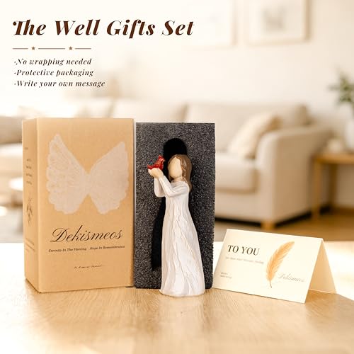 Cardinal Gifts for Women Angel Cardinal Figurine Decor Memorial Sympathy Gifts for Loss of Loved One Holding Hope - style: Messenger
