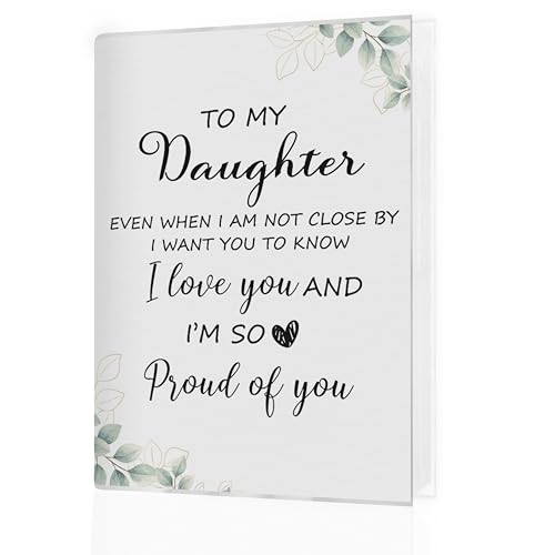 Photo Albums 4x6, Daughter Gifts from Mom Dad, I Love You and I'm So Proud of You Small Memory Photo Album Book for 18 Pockets Hold 36 Pictures, Photobook for Family Anniversary Vacation Travel - color: To Daughter