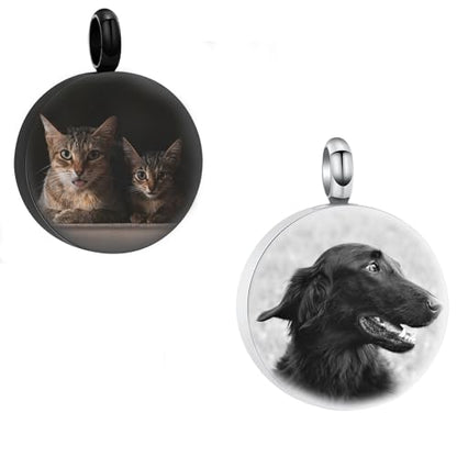 Hearbeingt Tree of Life Cremation Jewelry Paw Print Urn Necklace for Ashes - color: B-Customize image