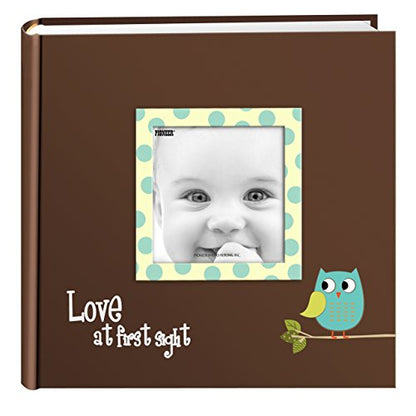 Pioneer Photo Albums EV-246FB/O 200-Pocket Baby Owl Printed Designer Frame Cover Photo Album, Blue, 4 x 6 Inch - color: Blue
