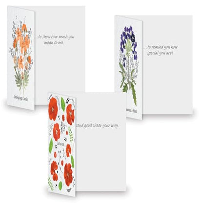 Current Thinking of You Cards | Pressed Flowers, 20 Count, 10 Designs, 5" x 7" Folded, Envelopes Included, Value Pack - style: Pressed Flowers