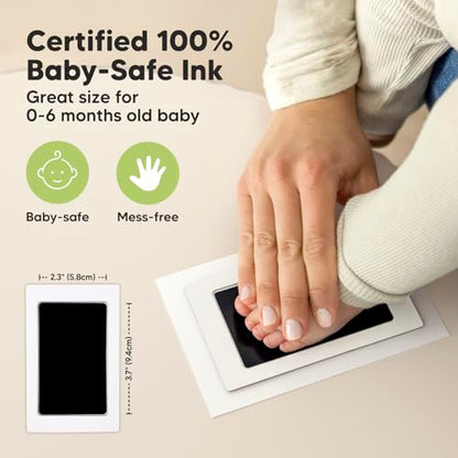 Inkless Hand and Footprint Kit, Boy Girl Newborn Keepsake (Mist Blue) | No Mess Ink Pad for Baby Handprint, Clean Touch Paw Print Kit for Dog Picture Frame, Personalized Baby Christmas Shower Gifts - color: Mist Blue