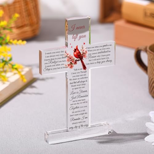 Jetec Sympathy Bereavement Gift for Loss of Loved One Acrylic, Never Left - style: Never Lelt