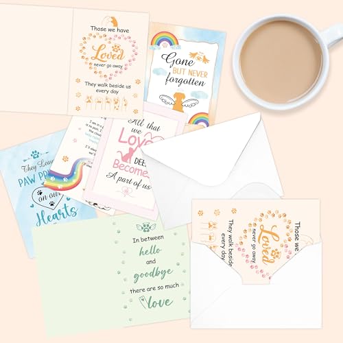 24 Pcs Loss of Pet Sympathy Cards - color: Pet Sympathy