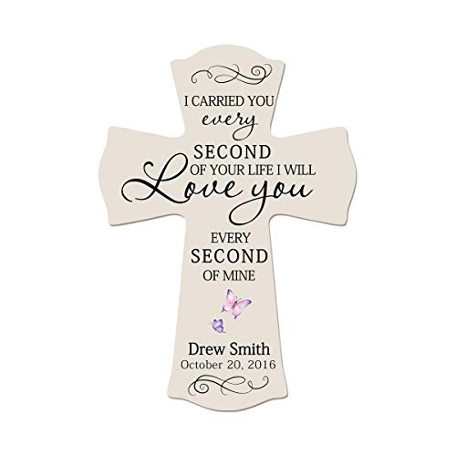 LifeSong Milestones Memorial Wooden Cross 8.5x11, Ivory - color: Ivory