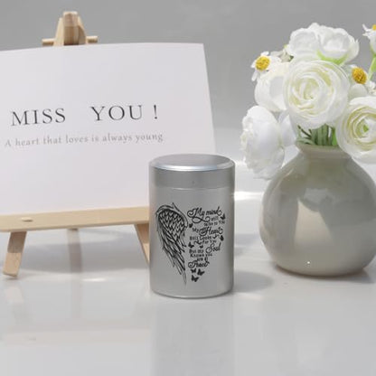 3 Inches Small Urns for Human Ashes Set of 8 Mini Urns for Sharing Small Keepsake Urns Memorial Ashes Holder-Wing - size: Set of 8-heart wing
