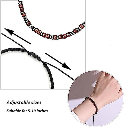 Hug from Heaven Morse Code Bracelet - Until We Meet Again, Black Hematite Beads for Men and Women - color: Until we meet again(Brown)