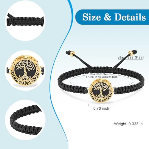 Imrsanl Tree of Life Urn Bracelet for Ashes for Women Men - color: Gold