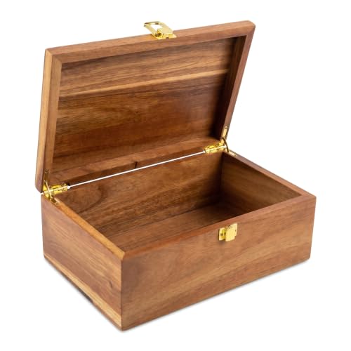 Wooden Keepsake Box,Handmade for Photos,Keepsake,10.8"x6.8"x4" Storage Box | Acacia Wood,Hinged Lid,Memory Box,Jewelry Box,Wooden Gift Box,weddings,birthdays,Christmas gift,Dust and privacy prevention