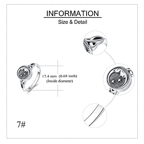 YAFEINI Moon and Star Urn Ring for Ashes Sterling Silver Abalone Shell Memorial Keepsake Rings Cremation Jewelry for Women - style: urn ring