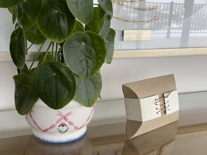 Biodegradable & Water Soluble Pillow Urn for Human + Pet Ashes | Eco-Friendly Memorial (40 Cubic inches) - Beige & White