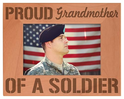 ThisWear Proud Grandmother of Soldier Wood Frame - Landscape 4x6 - color: Grandmother, size: 4x6 Photo - Landscape