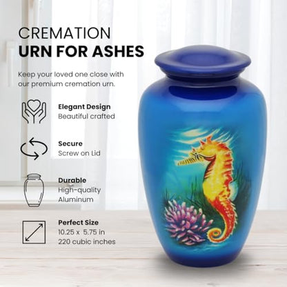 Seahorse Adult Cremation Urn