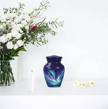 Northern Lights Cremation Urns - Keepsake for Human Ashes - Ashes Urn Adult - Cremation Urns for Men - Burial Urns for Ashes - Urns for Ashes Adult Male (3 INCH Pack of 4) - size: #4 (Set of 4)