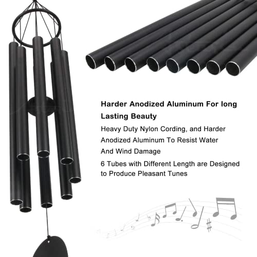 ASTARIN Large Wind Chimes for Outside(38 inch) - size: 38“ Black