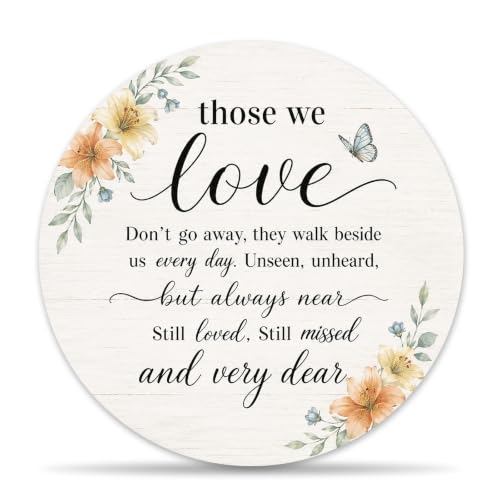 Sympathy Gifts for Loss of Loved One, Floral Memorial Wooden Plaque for Home Office Desk Wall Decor, 8 Inch Butterfly Bereavement Gifts for Men Women Coworkers Friends -C08 - color: Yellow Floral