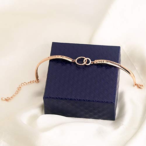 Zuo Bao Memorial Jewelry Sympathy Gift A Piece of My Heart Lives In Heaven Bracelet Loss Jewelry Gift - color: A Piece of My Heart RG